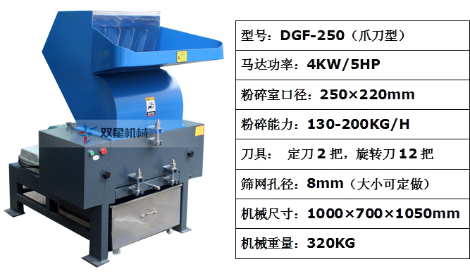 塑料破碎機型號參數